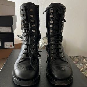 Chanel army boots